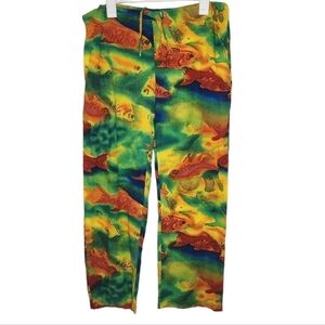 Mikey Mo Key West Linen Like Fish Tie Dye  Material Size Small